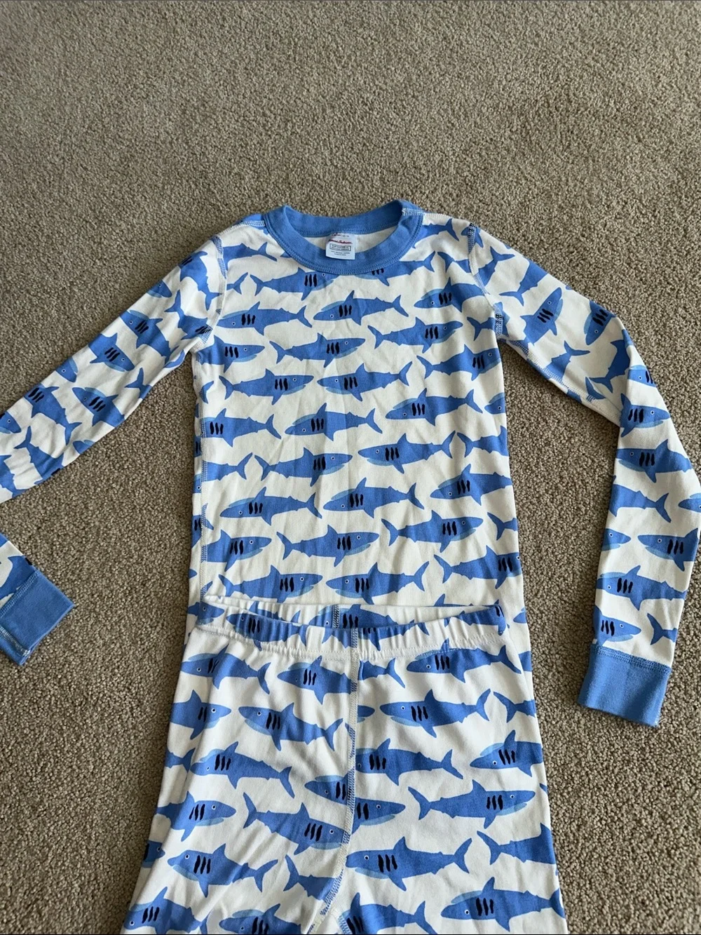 Hanna Andersson shark print pajamas